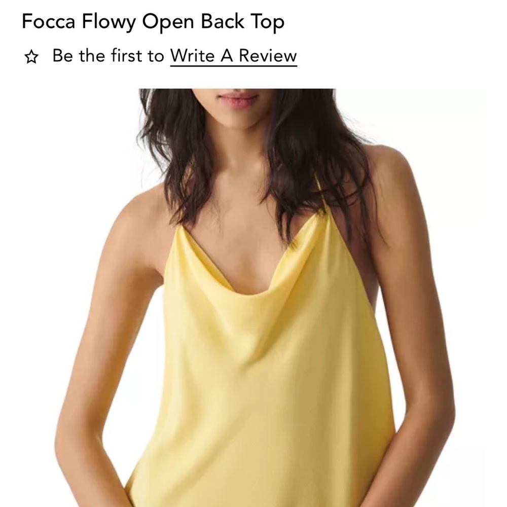ba&sh Yellow Flowy Open Back Top